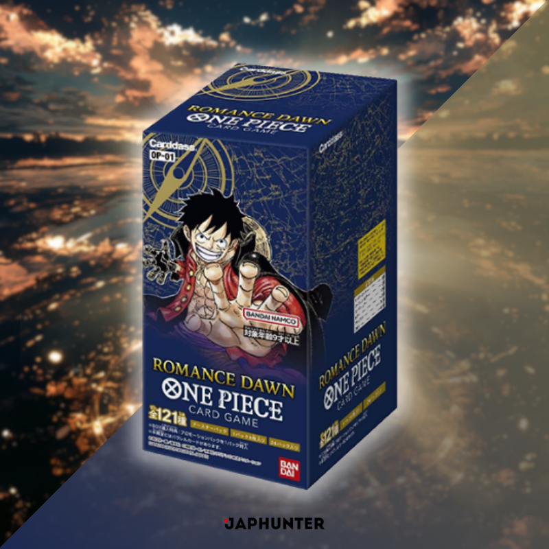 One Piece OP-01 Romance Dawn, sealed Japanese-edition booster display