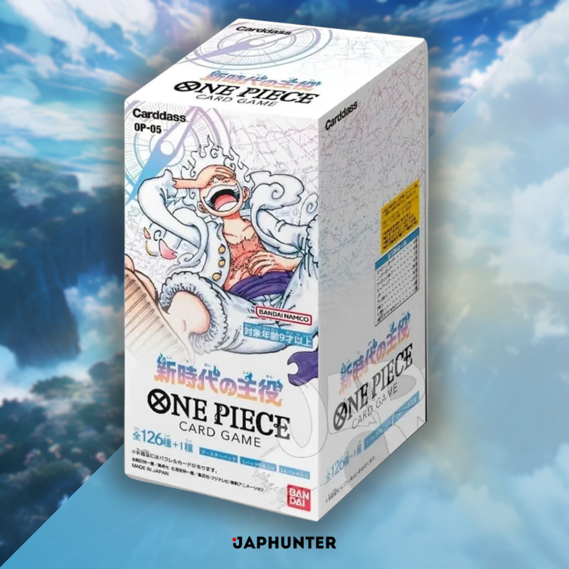 One Piece OP-05 Awakening of the New Era, sealed Japanese-edition booster display