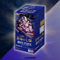 One Piece OP-14 Heroes of the Great Sea, sealed Japanese-edition booster display