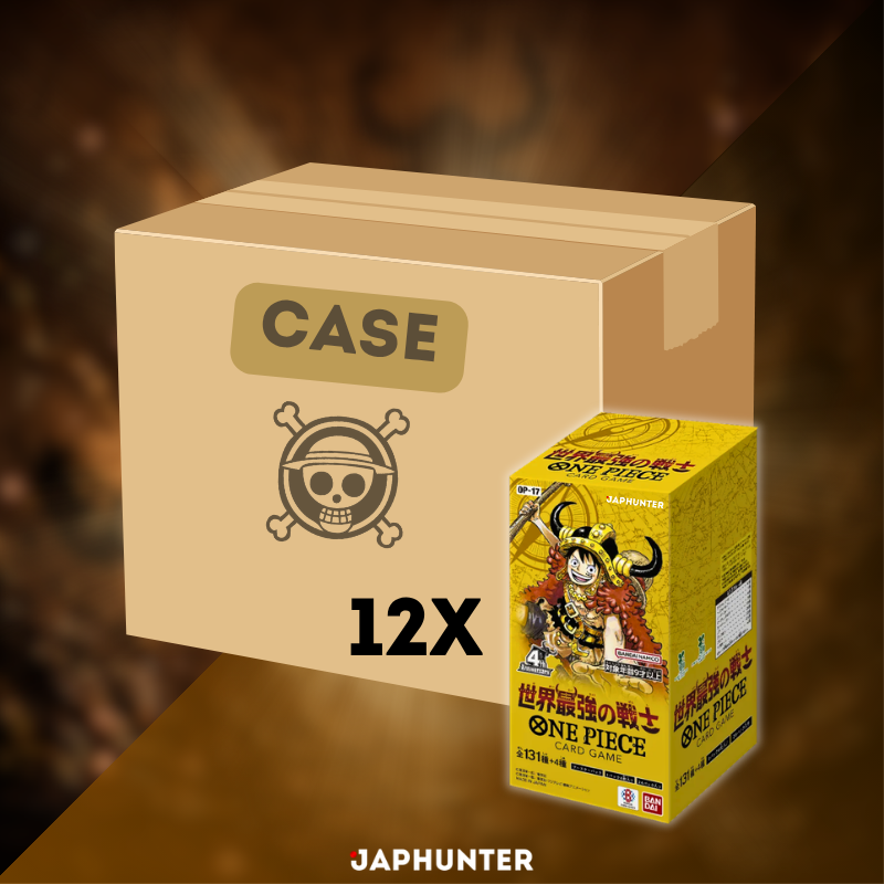 One Piece OP-17 The World's Strongest Warriors, sealed Japanese-edition master carton of 12 displays